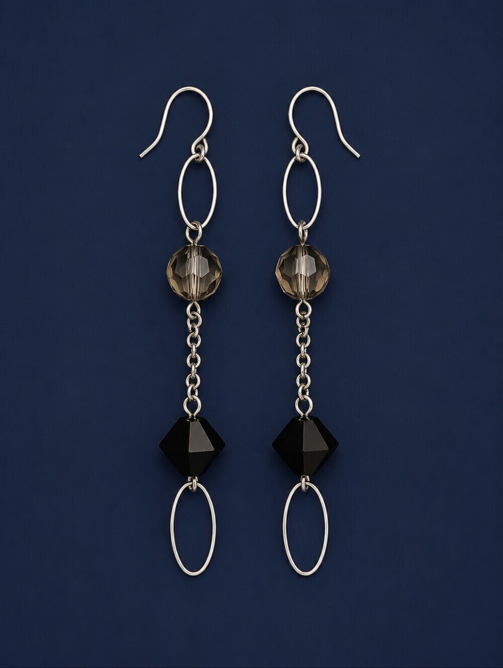 3/$30 HANDMADE Long Chain Glass Beaded Dangle Hook Earrings